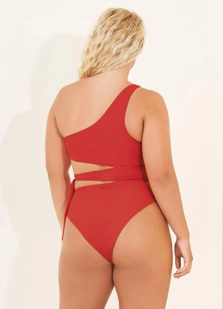 Maaji Red Camellia Stunning Cut Out One Piece Swim
