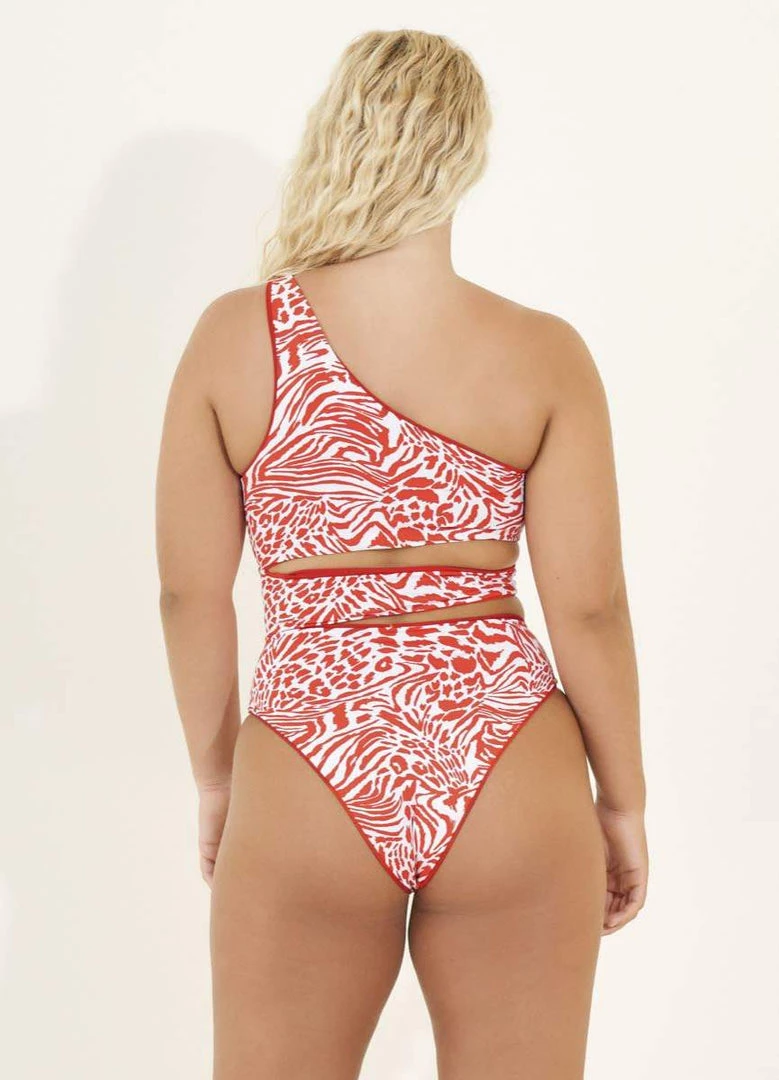 Maaji Red Camellia Stunning Cut Out One Piece Swim