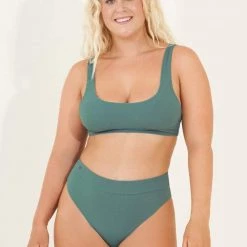Maaji Eucalyptus Green Donna Sporty Bralette Bikini Top Swim