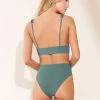 Maaji Eucalyptus Green Suzy Q High Rise/High Leg Bikini Bottom Swim