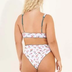 Maaji Eucalyptus Green Suzy Q High Rise/High Leg Bikini Bottom Swim