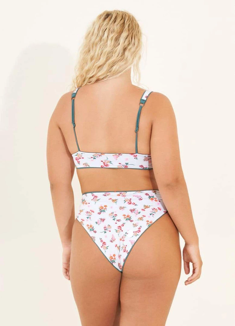 Maaji Eucalyptus Green Suzy Q High Rise/High Leg Bikini Bottom Swim