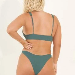 Maaji Eucalyptus Green Splendour High Leg Bikini Bottom