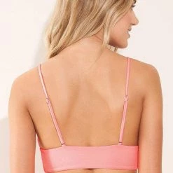 Maaji Coral Peony Shine Long Line Triangle Bikini Top Swim