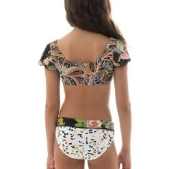 Maaji Black Bouquete Nights Girls Bikini Set