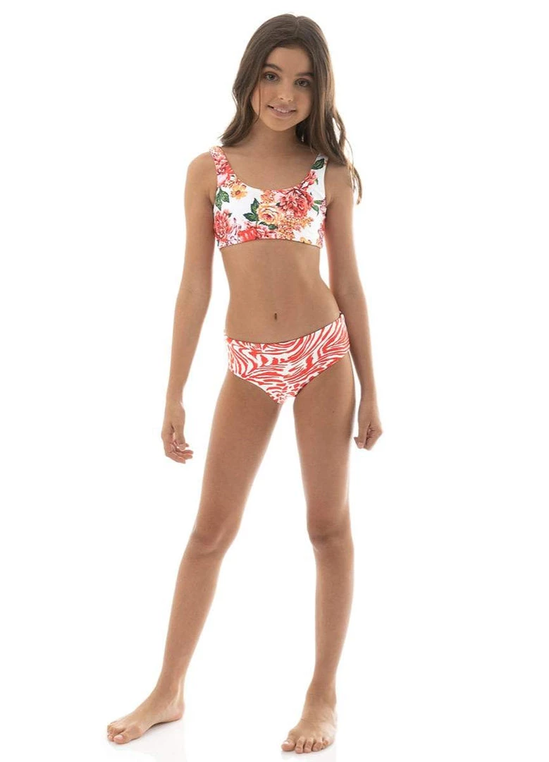Maaji Begonia Jungle Lava Girls Bikini Set