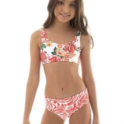 Maaji Begonia Jungle Lava Girls Bikini Set