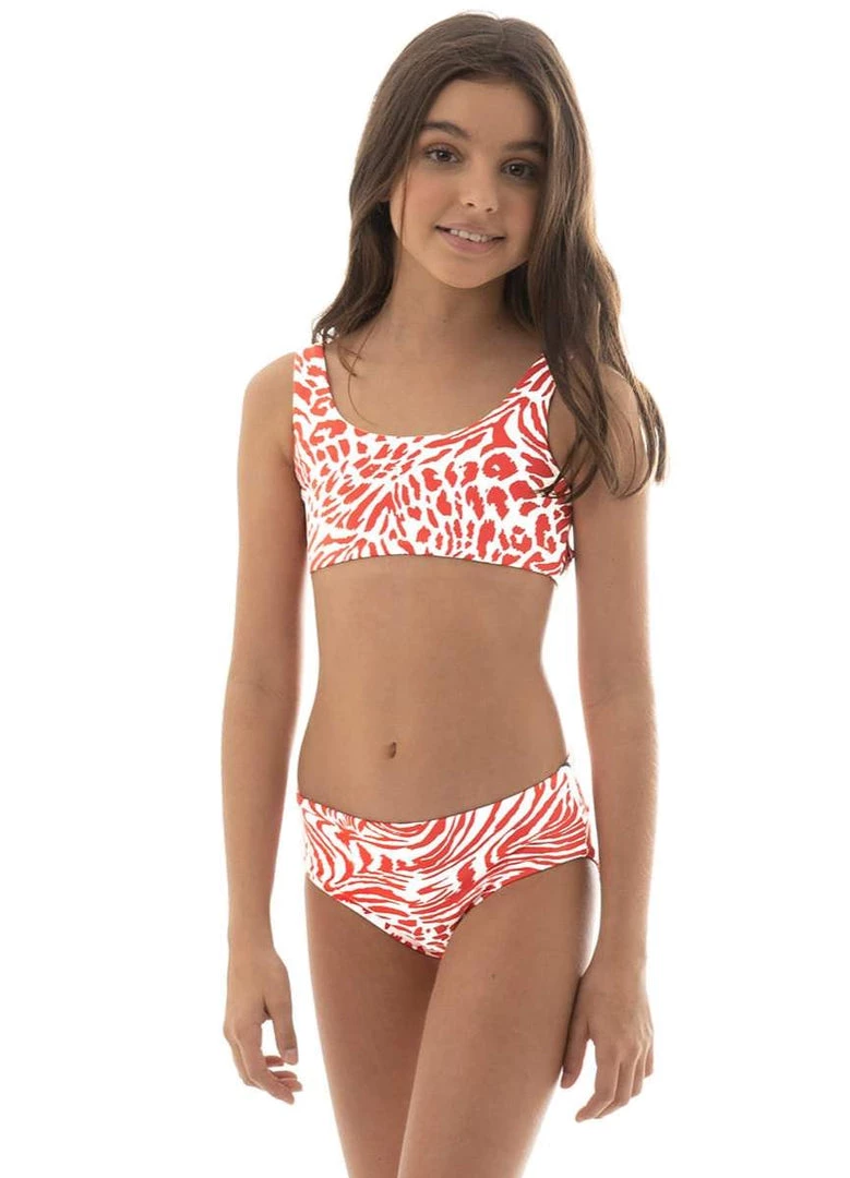 Maaji Begonia Jungle Lava Girls Bikini Set