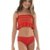 Maaji Red Camelia Fiesta Girls Bikini Set