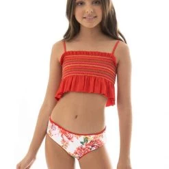 Maaji Red Camelia Fiesta Girls Bikini Set