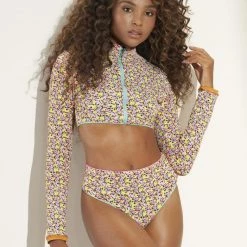 Maaji Golden Hour Lark Long Sleeve Bikini Top Swim