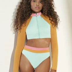 Maaji Golden Hour Lark Long Sleeve Bikini Top Swim