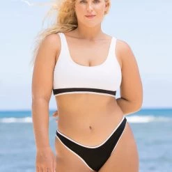 Swim Maaji Black Tulip Kiss Sporty Bralette Bikini Top