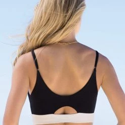 Swim Maaji Black Tulip Fay Long Line Triangle Bikini Top