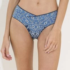 Maaji Blue Spruce Jannine Mid Rise Bikini Bottom Swim