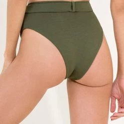 Maaji Pine Green Whitney High Rise/High Leg Bikini Bottom Swim