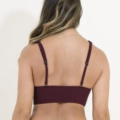 Maaji Pinot Red Patricia D Cup Triangle Bikini Top Swim