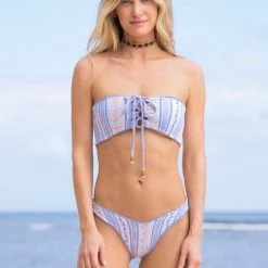 Maaji Lavander Daphne Puff Sleeve Bikini Top Swim