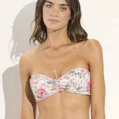 New Maaji Blush Pink Ashley Strapless Bandeau Bikini Top